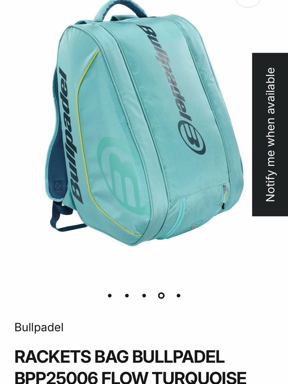 Bullpadel Turquoise Racquet Bag - Picture 2 of 6